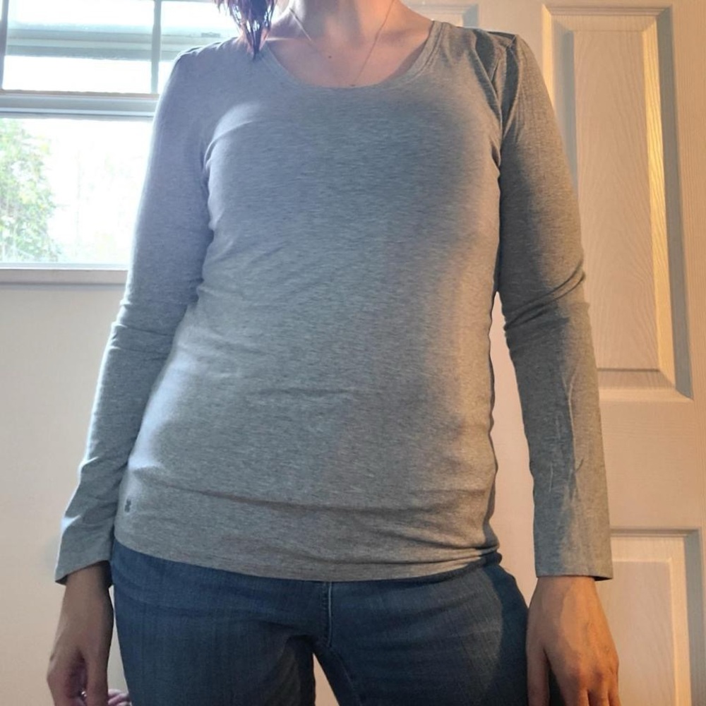 Lucky Brand Charcoal Long Sleeve Top Size XL